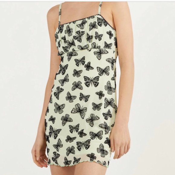 Bershka Butterfly Mini Dress - Picture 1 of 6